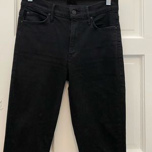 Mother Denim "the mid-rise dazzler ankle size27 color: not guilty (black)